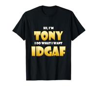 Tony Costume Idgaf Meme Personalized First Name Tony Joke Camiseta