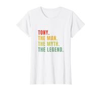 Tony Man Mito Leyenda Camiseta gráfica económica, Mujer, Blanco, S