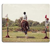 Tony Natural Rubber Gaming Mousepad Rider on Horse Vintage Retro Style