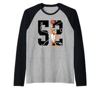 Tony The Tiger Basketball 52 Frosted Flakes Cereal para el Desayuno Camiseta Manga Raglan