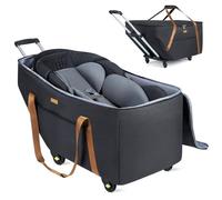 Tonyeee Bolsa de viaje para asiento de automóvil infantil con ruedas para Chicco KeyFit 30, Nuna Pipa, UPPAbaby MESA, bolsas acolchadas para asiento de coche para avión, bolsa de puerta con bolsillo