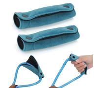 TONYFY 2 fundas de agarre para correa de perro, suave envoltura de malla de terciopelo y poliéster para un agarre cómodo, almohadilla protectora para correa de perro, bolso, muletas, equipaje (azul)