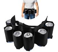 tonyg-p Cinturón de cerveza, portable, bebedero, para 6 bebidas, para camping, senderismo, exterior, fiesta