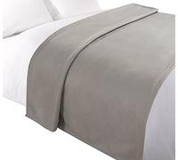 Tony's Textiles Manta Lisa para sofá o Cama - De Forro Polar extrasuave - Gris