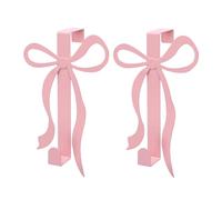 Tonysa 2 uds. Gancho sobre la Puerta con Lazo Rosa, Colgador de Toallas de Puerta de Metal, Gancho para Armarios, Sala de Estar, Baño, Dormitorio, Cocina