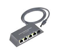 Tonysa 4 Puertos Gigabit Ethernet Adaptador BUB para la Conectividad de Múltiples Dispositivos, el Divisor de LAN con Enchufe y Reproducción para Estabilidad de Alta Velocidad, Material ABS,