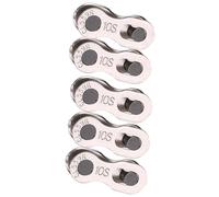 Tonysa 5 Pares de Eslabones de Cadena de Bicicleta de Alta Resistencia para Reparaciones Rápidas, Conectores de Eslabón Maestro de Acero Duradero, para Ciclismo de Carretera y Montaña (Sin velocidad