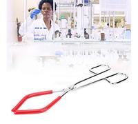 Tonysa Abrazadera para Matraz con Clip de Acero Pulido, Accesorio de Laboratorio de Química, Resistente Apertura Máxima de 7,1 Pulgadas, Longitud de 9,8 Pulgadas para Enseñar Suministros de Ciencias