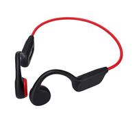 Tonysa Auriculares de Conducción ósea IPX8 Resistente Al Agua Reproductor de MP3 de 32 GB Bluetooth 5.4 Aleación de Ti Ligero 31 G con Modos Duales y 5 Horas de Reproducción para Nadar (Negro Rojo)