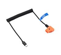 Tonysa Cable de Alimentación USB Tipo C a D-Tap para Carga de Batería con Montura V, Conector Macho PD3.0 de 15 V para Banco de Energía PD, Cable Flexible de 1 M para Cineastas