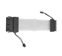 Tonysa Cable de PC RGB de 24 Pines Macho a Hembra 18AWG Cable de Extensión de Alimentación ARGB de 9,6 Pulgadas con Adaptador de 5v y 3 Pines para Placa Base E ATX ATX Micro ATX