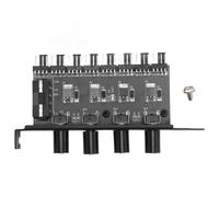 Tonysa Controlador de Velocidad del Ventilador de Refrigeración, Concentrador de Ventilador de 8 Canales para PC con 4 Perillas Ajustables, 3 Pines, 4 Pines para Caja de CPU, HDD, VGA,