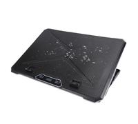 Tonysa Enfriador de Portátil para Videojuegos, Refrigeración Potente, 8 Niveles de Ajustable, Luces RGB para Ordenador Portátil de 12-19 Pulgadas para Jugadores, Metal ABS (14 Aficionados)
