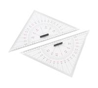 Tonysa Juego de 2 Reglas Triangulares para Dibujo de Cartas, Acrílico Duradero para Navegación y Dibujo Náutico Precisos, 300 Mm