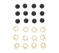 Tonysa Juego de 24 Adornos para Tartas con Sombrero de Bruja y, Mini Sombreros de Mago, Decoraciones para Cupcakes para Suministros de Fiesta de Cumpleaños Malvados, Decoración de Tartas con (GOLD)