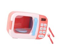 Tonysa Juego de Juguetes para Horno Microondas para Niños, Juego Fácil y Características Ideales, para Que los Niños Aprendan Herramientas de Cocina, Hecho de Material ABS (Pink)