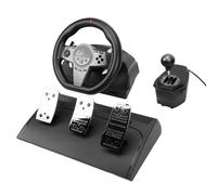 Tonysa Kit de Volante de Carreras, Simulación de Dirección Realista de 270° con Pedales de Inducción Lineal Hall y Palanca de Cambios Manual, Sensibilidad Ajustable para Juegos de