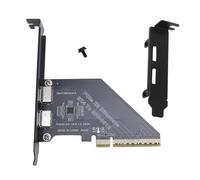 Tonysa PCIe 4.0 X8 a la Tarjeta Adaptadora Dual SFF 8612, Bifurcación de 128 Gbps para NVME SSD/GPU Externo, Soporte de OS Múltiple de OS, Plug & Play con Diseño Intensivo Industrial