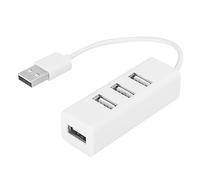 Tonysa Professional 4 Port Hub USB Splitter Docking Station Partes de computadora portátil OTG Transmisión de Datos Blancos Hub USB Datenhub Portable Splitter Docking Station para teléfonos