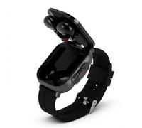 Tonysa Reloj Inteligente con Auriculares, Pantalla de 2,01 Pulgadas, Reloj Inteligente con Auriculares Inalámbricos, Reloj Rastreador de Ejercicios con Banda de Silicona para iOS para