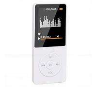 Tonysa Reproductor MP3 Portátil con Pantalla LCD de 1,8 Pulgadas, Sonido HiFi sin Pérdidas, BT 5.3, Radio FM, Admite Tarjeta de Memoria de hasta 128 GB para Deportes (White)