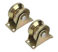 Tonysa Ruedas de Rodillos para Puerta Corredera con Ranura en V de Alta Resistencia, 2 uds., para Máquinas Industriales, Puertas Correderas, Acero de 6,8x5,8x3,8cm