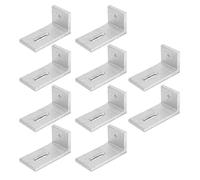 Tonysa Soporte de Montaje Solar de Pie en L, 10 Piezas de Aleación de Aluminio, Soporte de Montaje para Panel Fotovoltaico para Fotovoltaico de Techo, de Panel Solar, de Carga Fuerte, Resistente Al