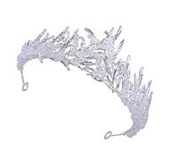 TONZN 1 Pieza de Cuentas de Hilo de Cristal, Corona, decoración de Boda, Adorno, Diadema, Tocado de Diamantes de imitación, Diadema de Boda, Diadema, Enredadera para el Cabello Nupcial