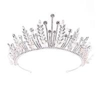 TONZN Accesorios para el cabello de la corona de cristal para el concurso de belleza de la boda, peinado de novia (BA)