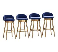 TONZN Adecuado para Isla de Cocina doméstica, Taburete de Altura de mostrador, Asiento Acolchado cómodo, Giratorio, Altura del Asiento 65 cm (D 4PCS)