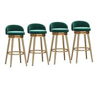 TONZN Adecuado para Isla de Cocina doméstica, Taburete de Altura de mostrador, Asiento Acolchado cómodo, Giratorio, Altura del Asiento 65 cm (E 4PCS)