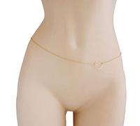 TONZN Bohemia Summer Beach Body Jewelry for Women Accesorio Gold Colors Copper Beads Cintura Vientre Cadenas Collares (Color : Silver Plated) (Rose Gold Color)