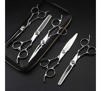 TONZN Cortadora de Pelo, Juego de Peine recortador de Flequillo + Tijeras para entresacar el Cabello de 6,0 Pulgadas
