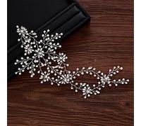 TONZN Diadema con Diamantes de imitación para Mujer, Accesorio para el Cabello para Boda, Diadema Nupcial, Tiara, Diadema para Boda, Accesorios para el Cabello, Tiara (Plata, 10 Unidades (1 Paquete))