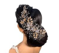 TONZN Diadema de Boda con Hojas, Tocado de Novia, Accesorios para el Cabello de Novia, Accesorios para el Cabello de Novia para Mujer (Oro 1 Pieza (1 Paquete))