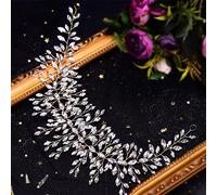 TONZN Diadema de Novia para Boda, Tocado de Diamantes de imitación Hecho a Mano, Accesorios para el Cabello de Boda, Tocado de Mujer (HP237 Dorado)