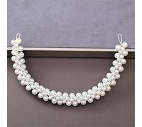 TONZN Diadema de Perlas y Diamantes de imitación para Mujer, Accesorios para el Cabello de Boda, Tocado de Novia, Accesorios para el Cabello, Diadema Plateada