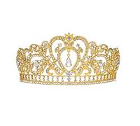 TONZN Diadema Nupcial de Cristal, Corona de Princesa para Desfile de graduación, Accesorios para el Cabello para Mujer, Corona (Corona)