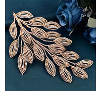 TONZN Horquilla de Cristal para Mujer, Diadema Nupcial para Boda, Accesorio para el Cabello de Novia, Horquilla (HP452 G)