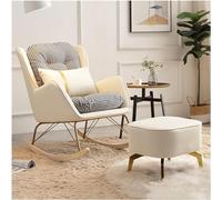 TONZN Mecedora Deslizante para Interiores, Mecedora, Mecedora Deslizante, sillón con Almohada Lumbar y cómodo sillón