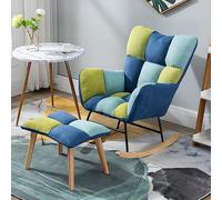TONZN Mecedora Mecedora con reposapiés Color Mixto sofá Perezoso Trineo diseño ergonómico pequeño apartamento balcón hogar Ocio Mecedora reclinable