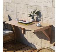 TONZN Mesa abatible montada en la Pared, Mesa Plegable de Madera Maciza, Escritorio de Cocina y Comedor, Mesa para computadora, 15 tamaños (120 × 60 cm/47 × 24 in)