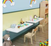 TONZN Mesa Plegable de Pared, Banco de Trabajo de Oficina Blanco, Escritorio de Aprendizaje informático, Estante de Cocina para el hogar, Escritorio, para habitación pequeña (100x30 cm/39x12 in)