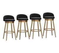 TONZN para Islas de Cocina domésticas, taburetes de Altura de mostrador, cómodo Asiento Acolchado, Giratorio, Altura del Asiento 65 cm (B 4 Piezas)