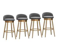 TONZN para Islas de Cocina domésticas, taburetes de Altura de mostrador, cómodo Asiento Acolchado, Giratorio, Altura del Asiento 65 cm (4 Piezas)