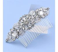 TONZN Peine de Novia, Tocado de Boda, Accesorios para el Cabello, Tocado de Horquilla de Novia con Diamantes de imitación (como se Muestra)