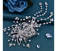 TONZN Peineta de Pelo de Novia, Accesorios para el Cabello de Boda con Hojas de aleación, Tocado para Mujer, Tocado para Novia y Dama de Honor (HP499)