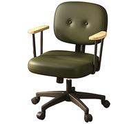TONZN Silla de Oficina para el hogar, Silla ergonómica para computadora con reposabrazos, Altura Ajustable, para Sala de Estar, Maquillaje, Estudio (Verde Verde)