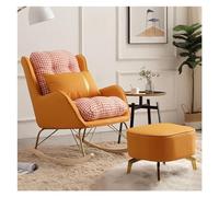 TONZN Silla Moderna, cómoda Silla Tipo Lounge para Sala de Estar, Dormitorio, Patas de Madera Maciza