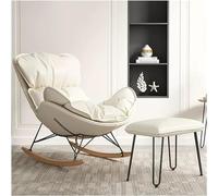 TONZN Sillón mecedor de Ocio, sillón mecedor Deslizante con Respaldo Alto, sillón para Sala de Estar, sillón mecedor reclinable de Cuero de Microfibra